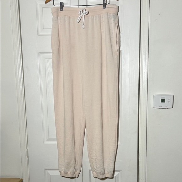 free people movement Pants - Free People Movement Light Pink High Waist Jogger Sweatpant Women’s XL